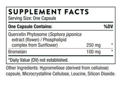 Close-up of THORNE Quercetin Complex bottle with packaging