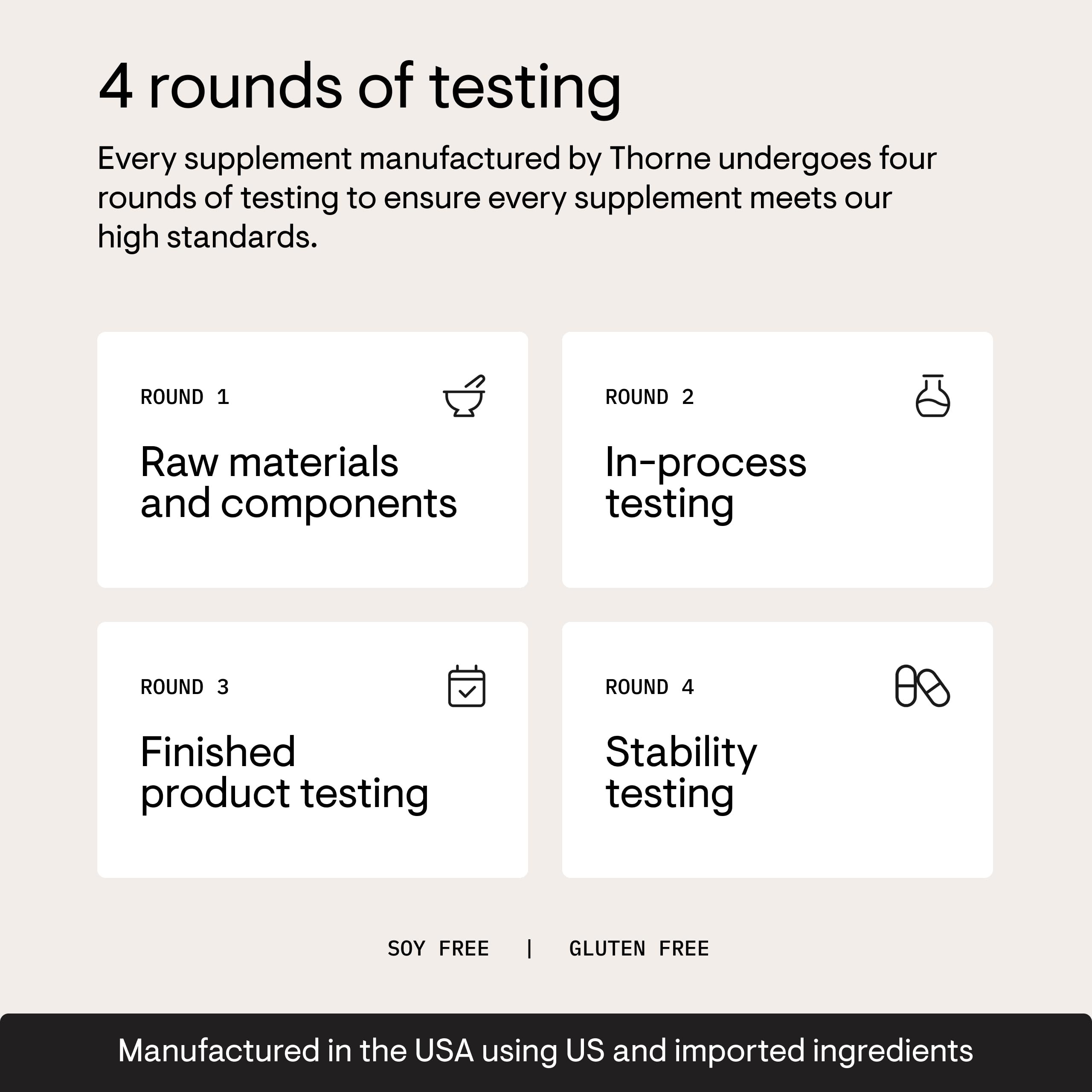 THORNE RecoveryPro whey NSF certification badge communicates tested for banned substances.