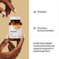 Third-party certification badge on Sacro-B Probiotic packaging