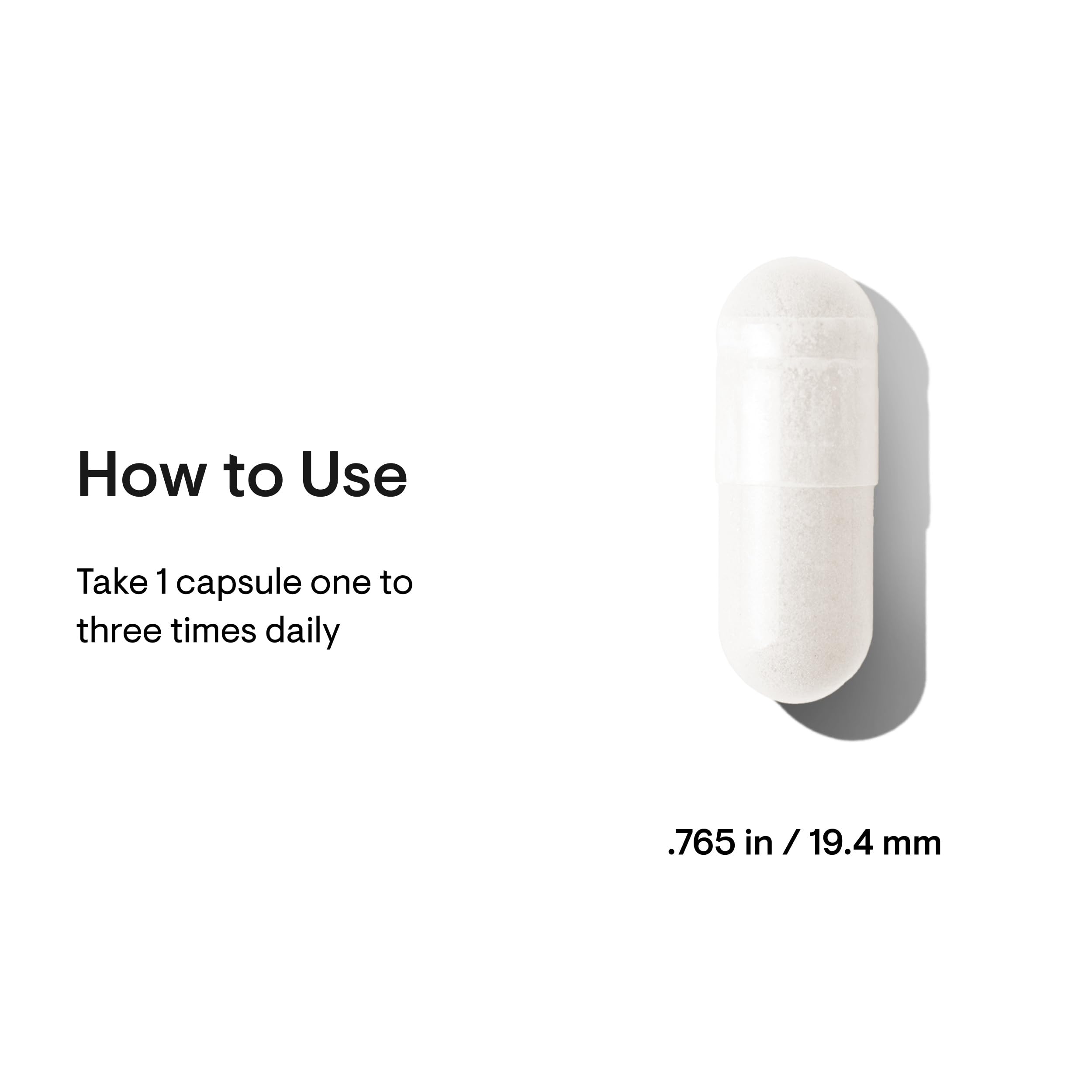 THORNE Theanine 200mg supplement facts panel