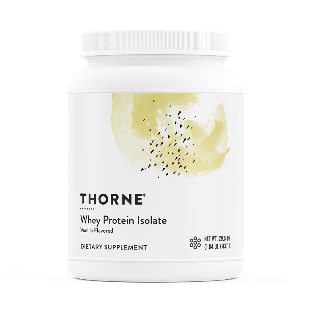 Main product image: THORNE Whey Protein Isolate Vanilla 30 servings