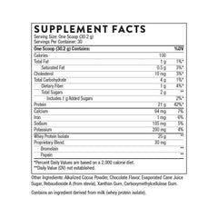 Close-up of label on THORNE Whey Protein Isolate Vanilla