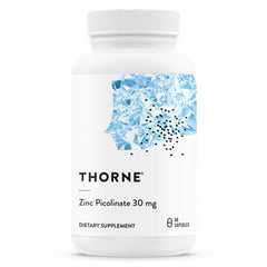 Thorne Zinc Picolinate 30 mg bottle label