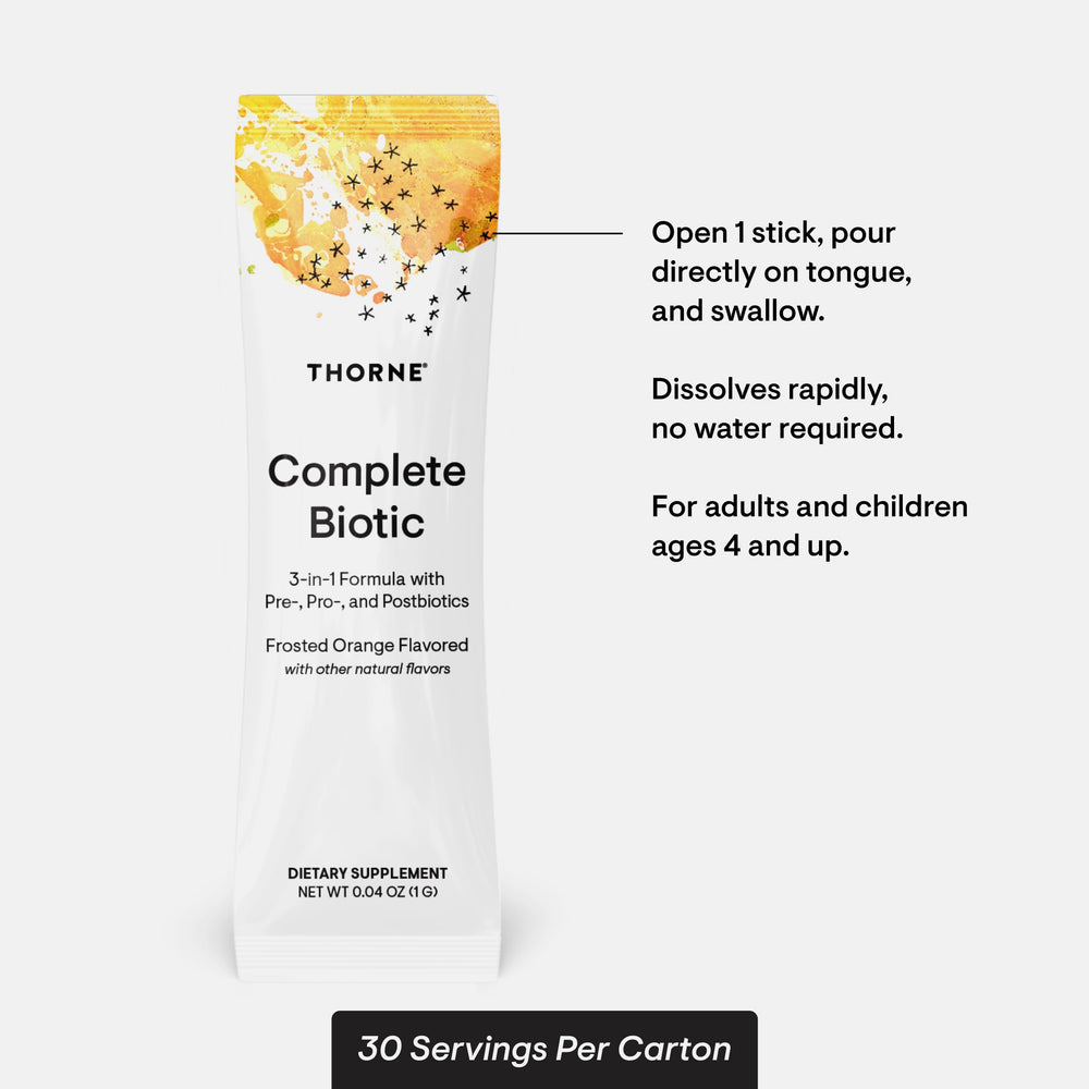 Bowel regularity support with THORNE Complete Biotic