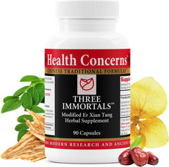Three Immortals Menopause Supplement bottle with 90 capsules