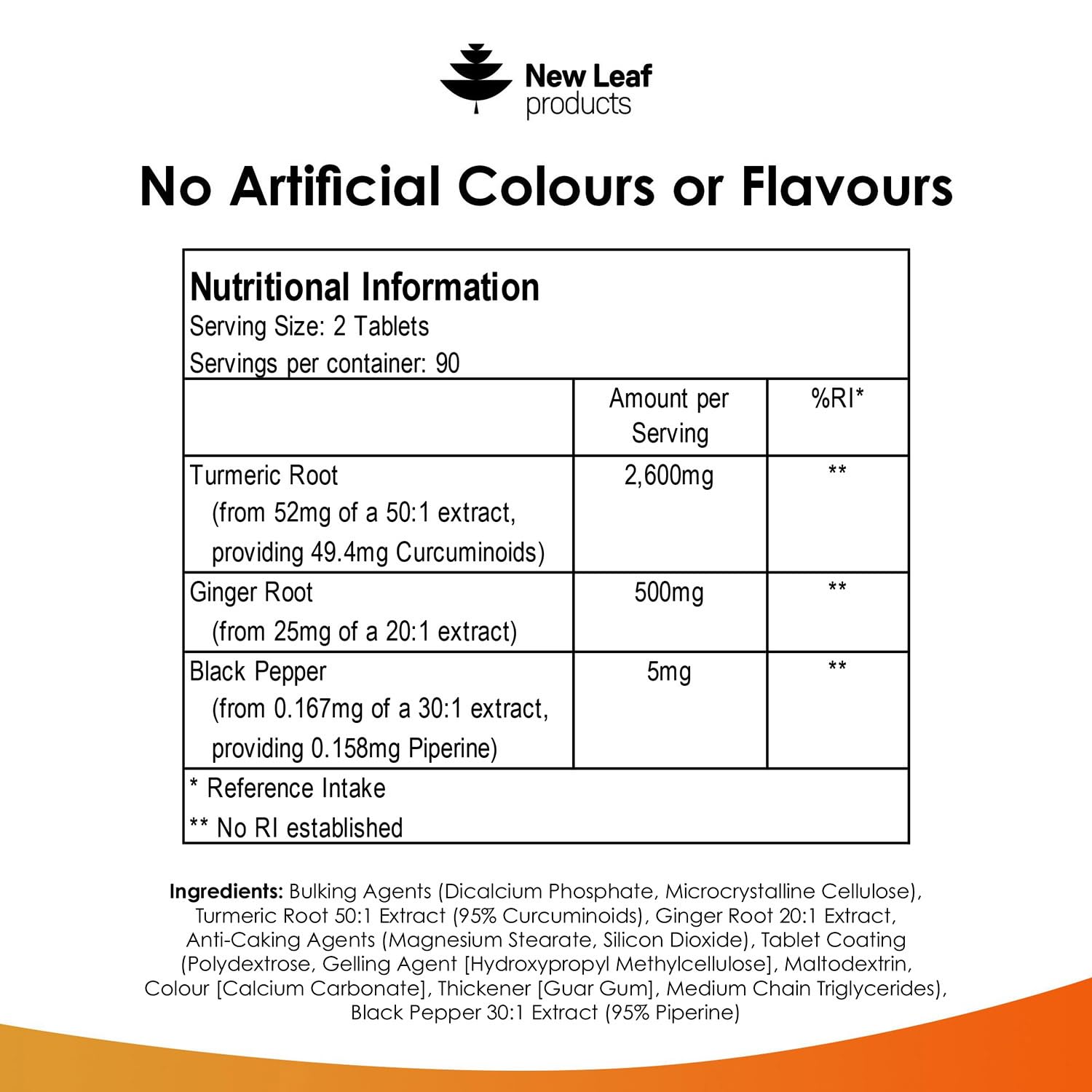 Three-month supply visual of turmeric tablets