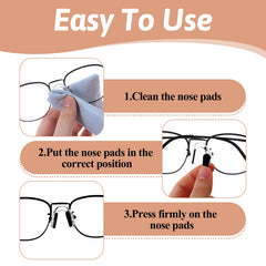 Nose pads in D-shaped, oval, and waterdrop shapes