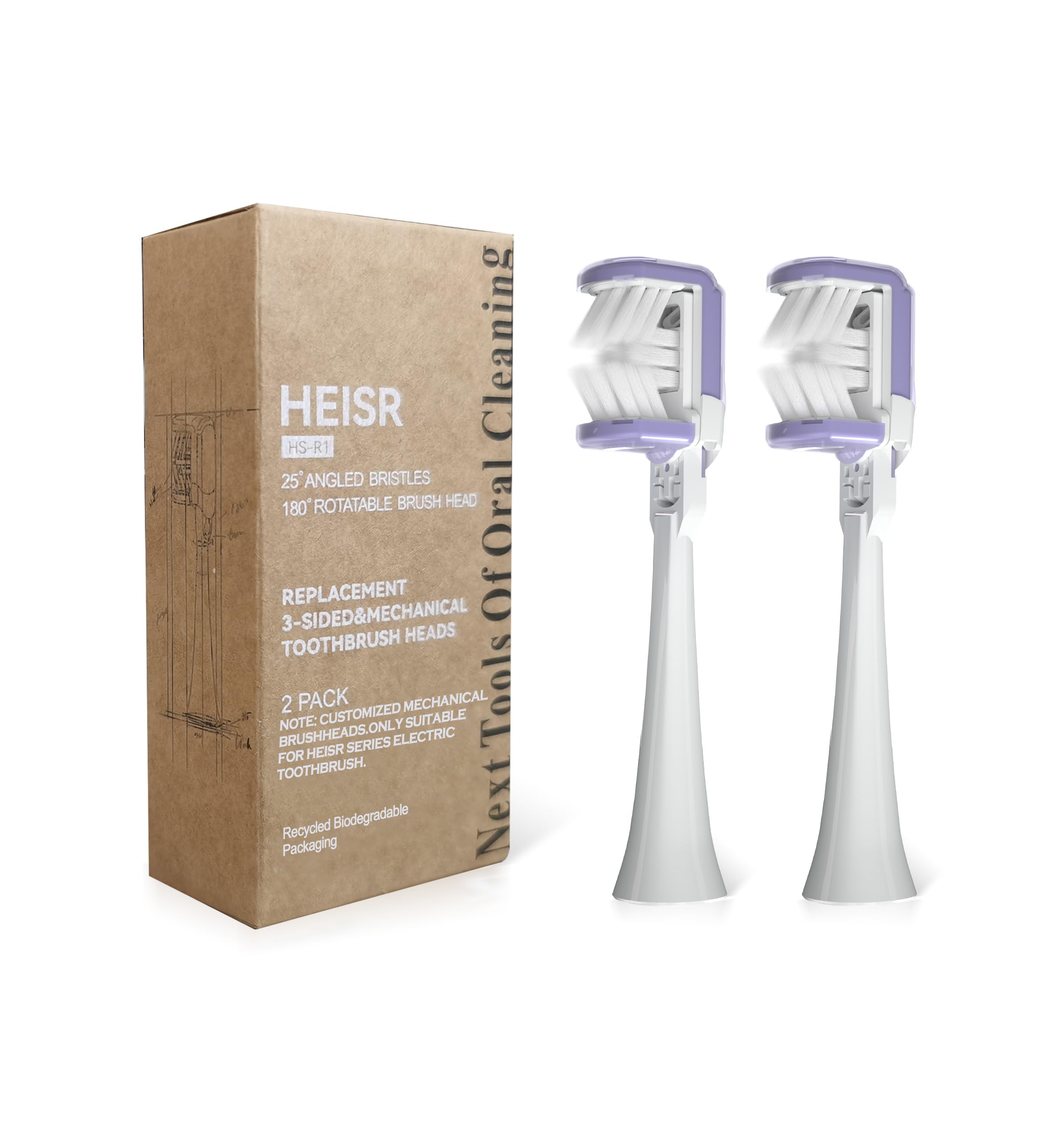 3-Sided wraparound toothbrush head