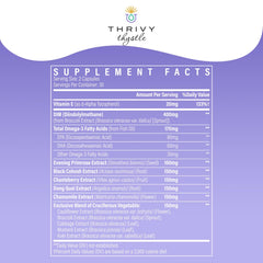 Ingredients including DIM, Evening Primrose, Black Cohosh and more