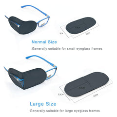 Close-up of the soft, thin black eye patch material