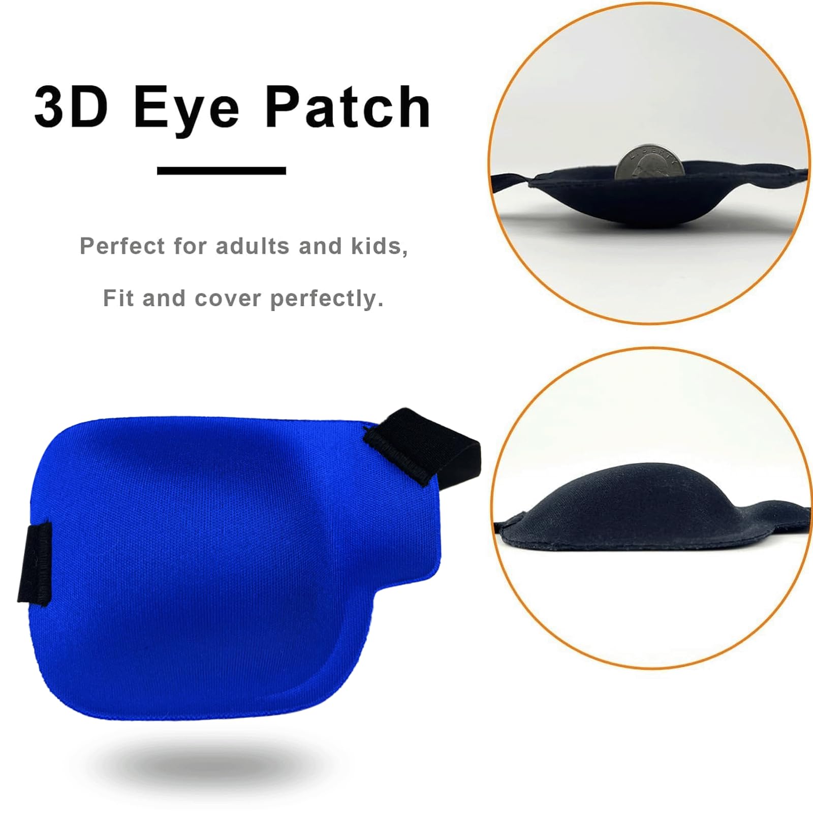 Blue THSIREE 3D eye patch front view