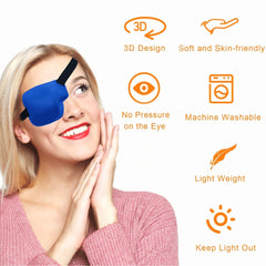 THSIREE blue 3D eye patch right eye front view