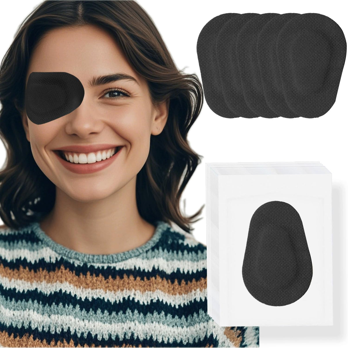 THSIREE Adhesive Eye Patches for Adults - front view