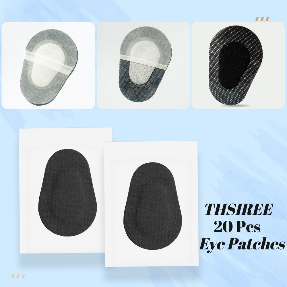 Pack of 20 black eye patches, individually wrapped