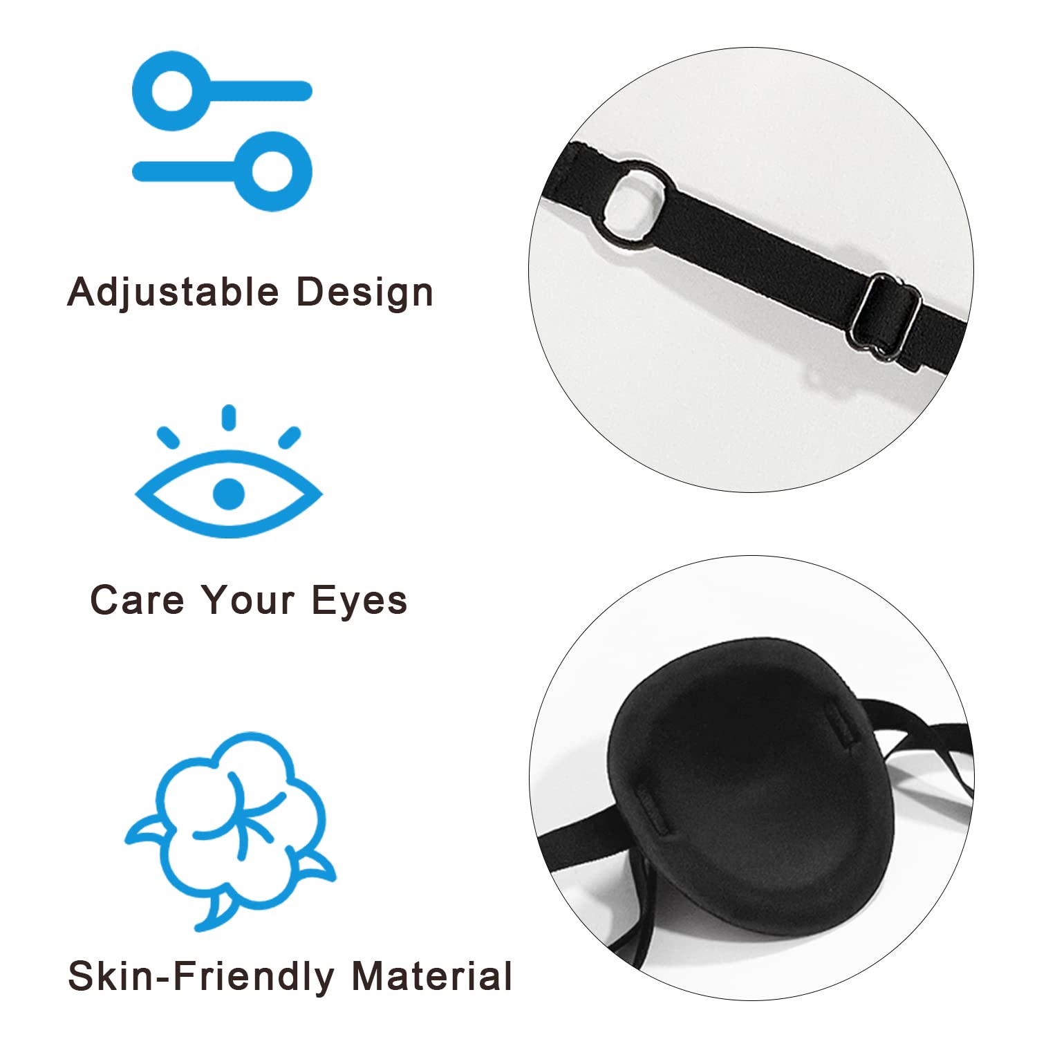 Close-up of THSIREE 3D contoured eye patch