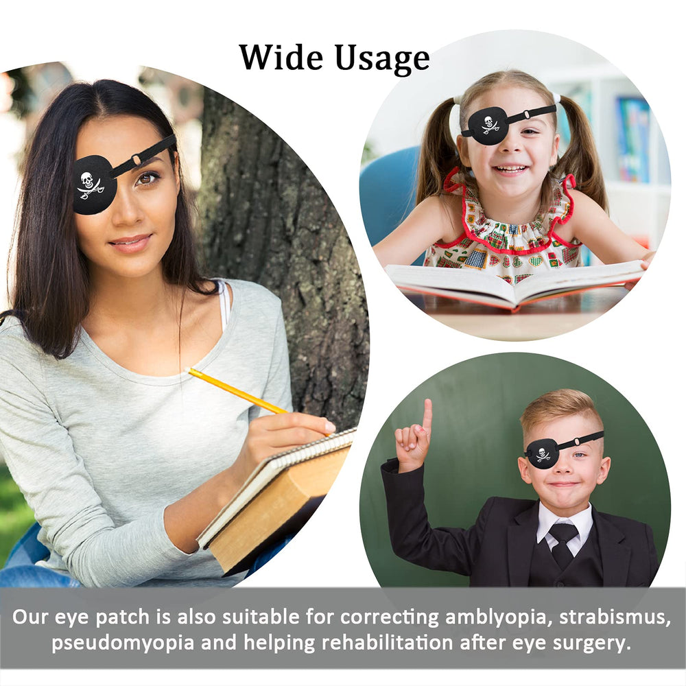 Pirate eye patches suitable for kids and adults for Halloween cosplay