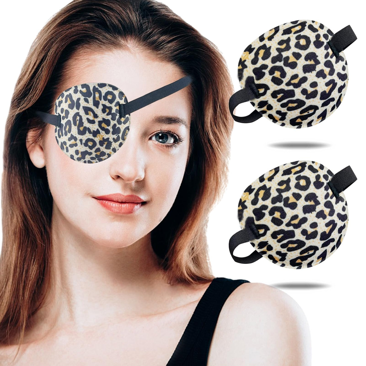 THSIREE leopard print eye patch front view