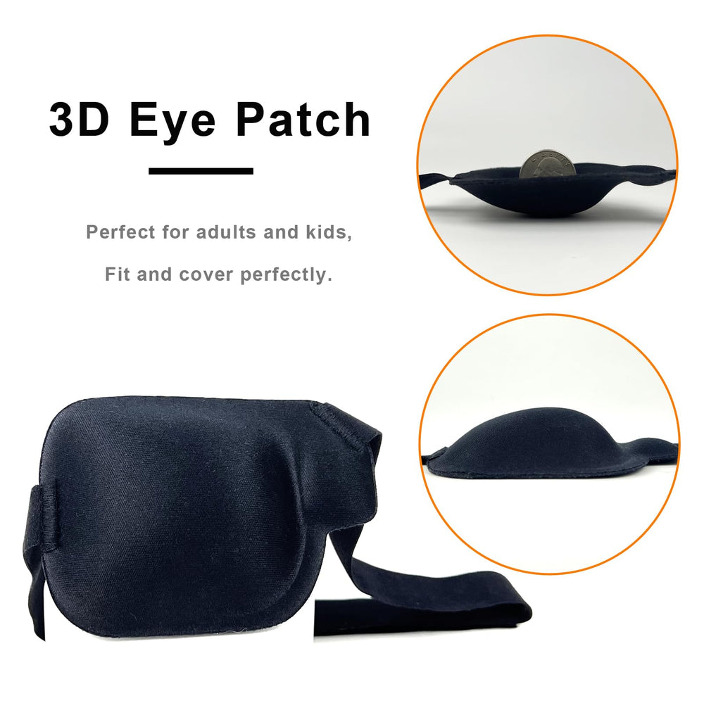 Wide soft edge contact area on THSIREE eye patch for gentle skin