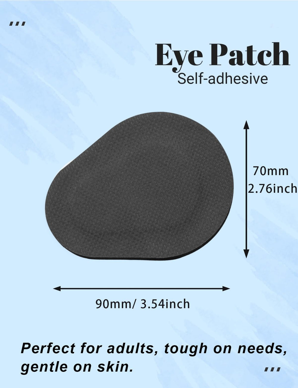 Large size eye patch in use during rest