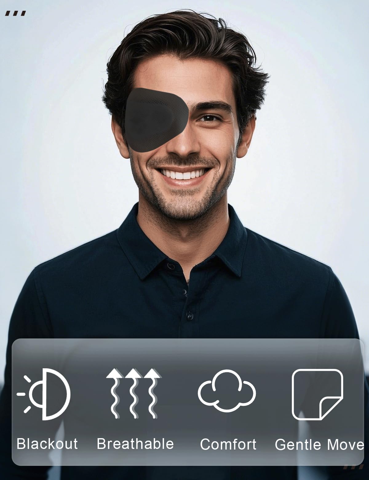 Durable black eye patches for amblyopia therapy