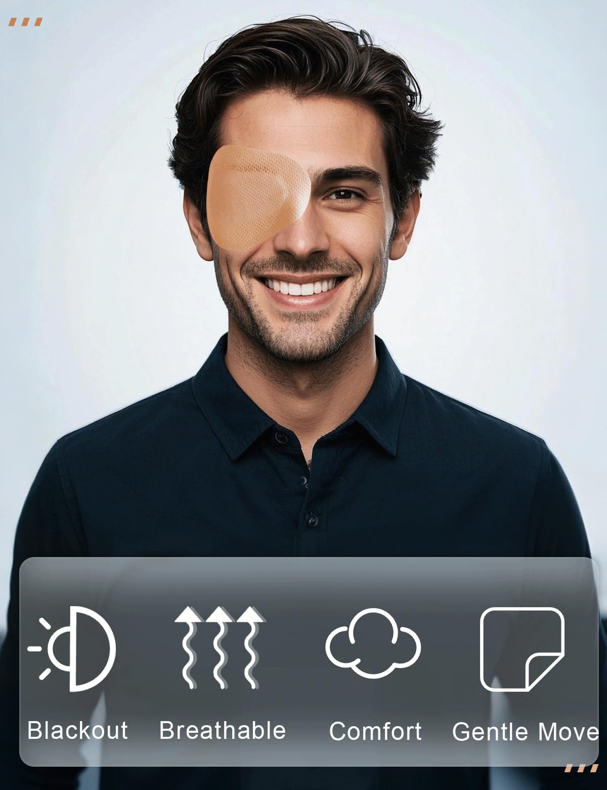 Eye patches individually wrapped, travel friendly, nude color