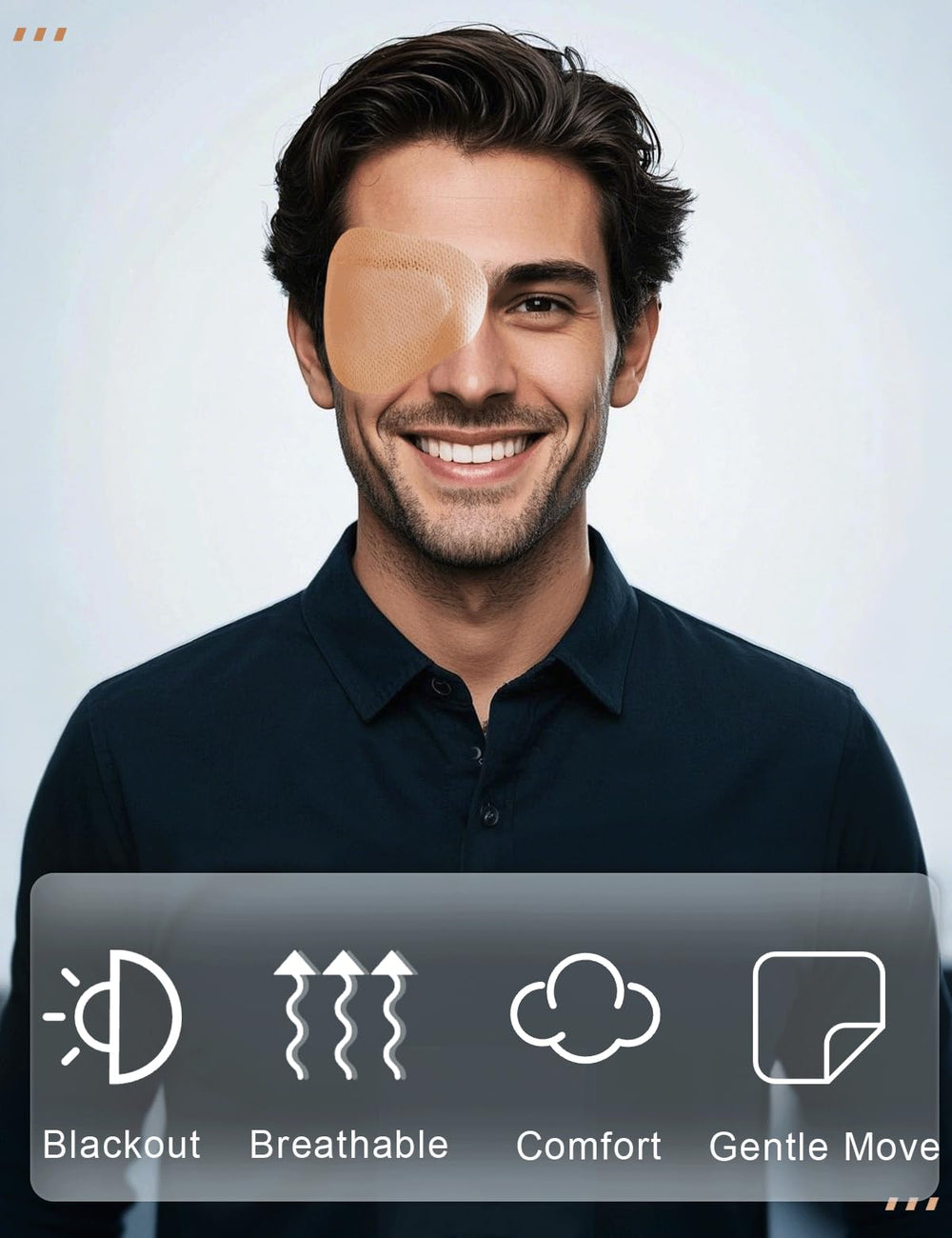 Eye patches individually wrapped, travel friendly, nude color