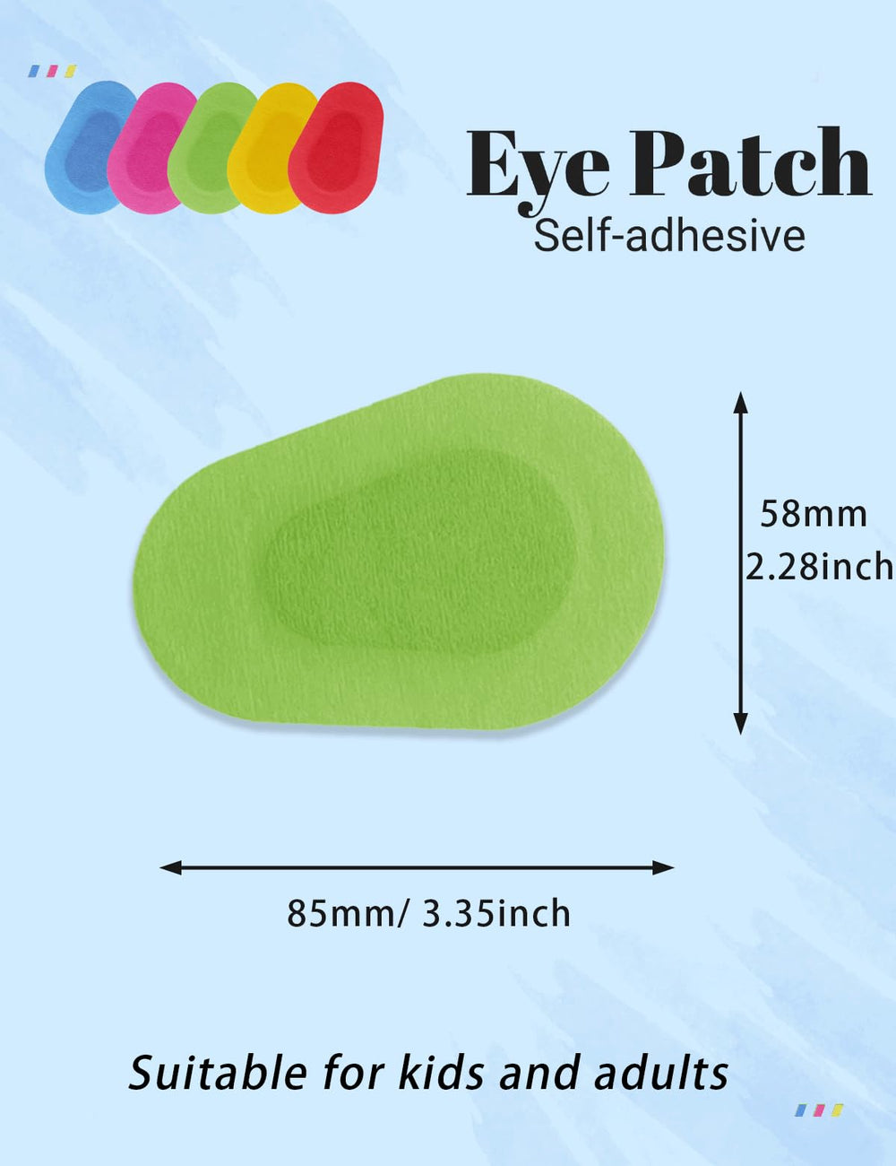 Blue THSIREE adhesive eye patch