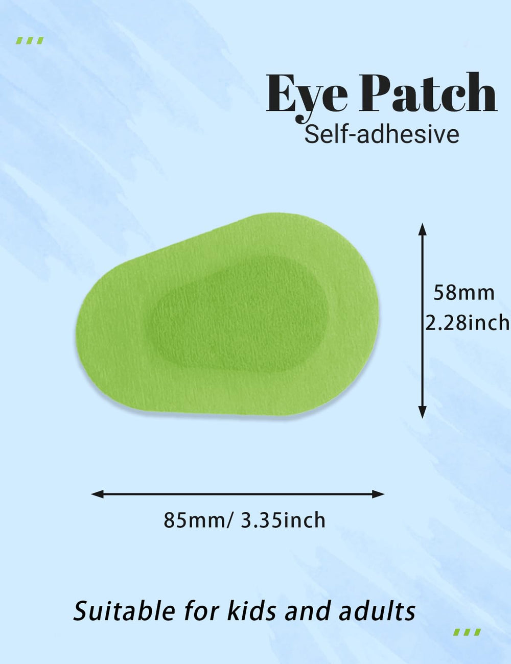 Adhesive eye patches that stick firmly and remove gently