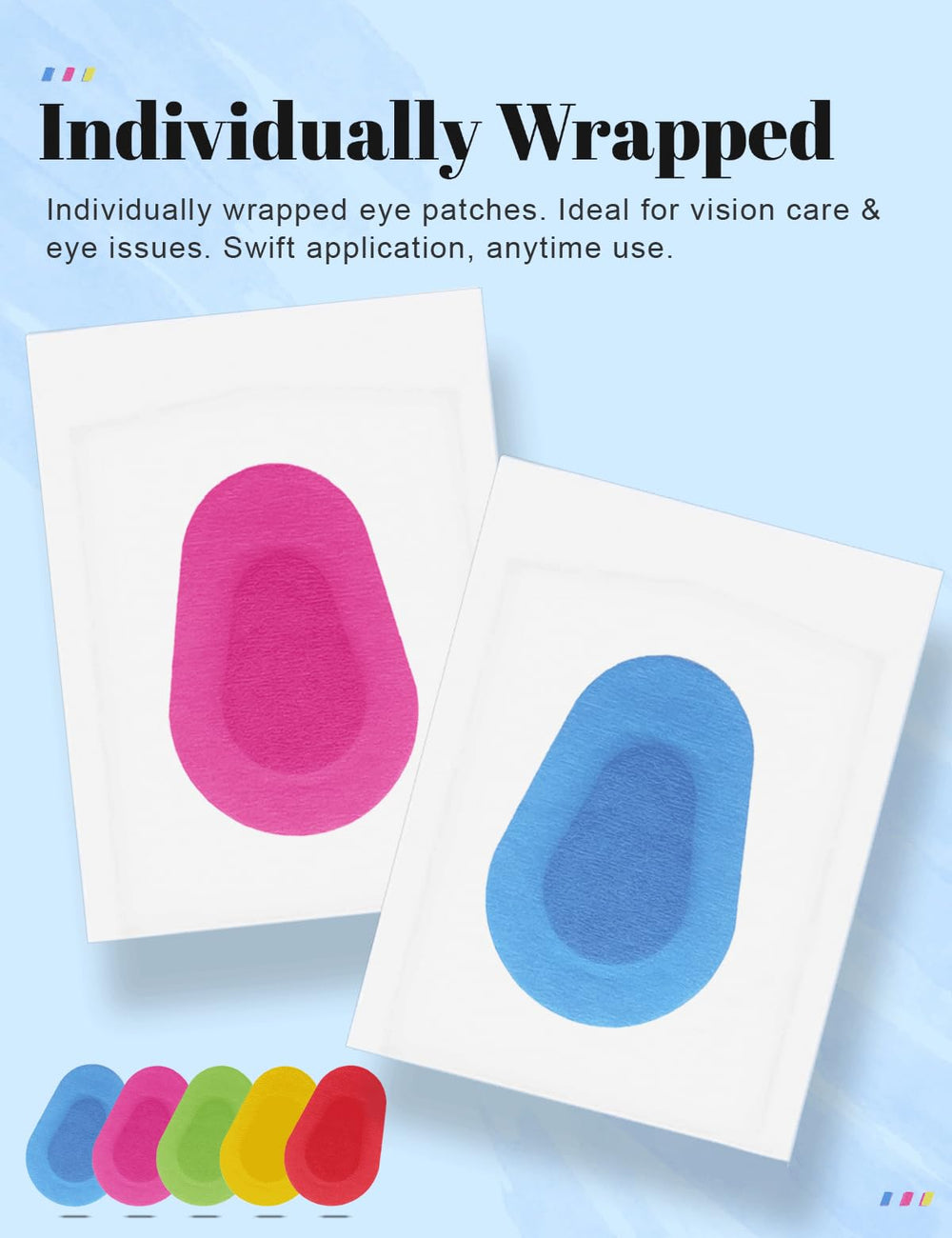 THSIREE 100 piece eye patches packaging