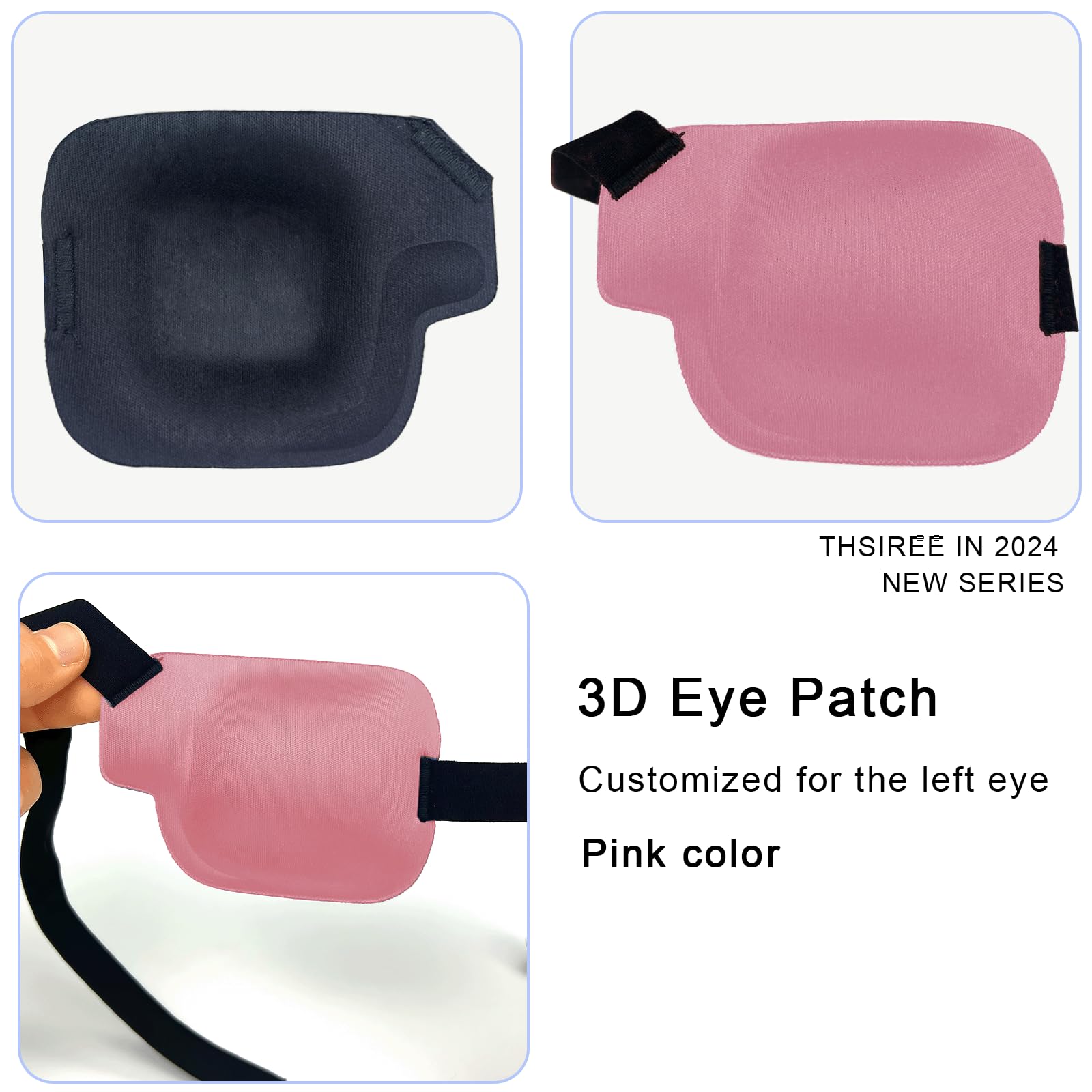 One size fits most THSIREE pink eye patch