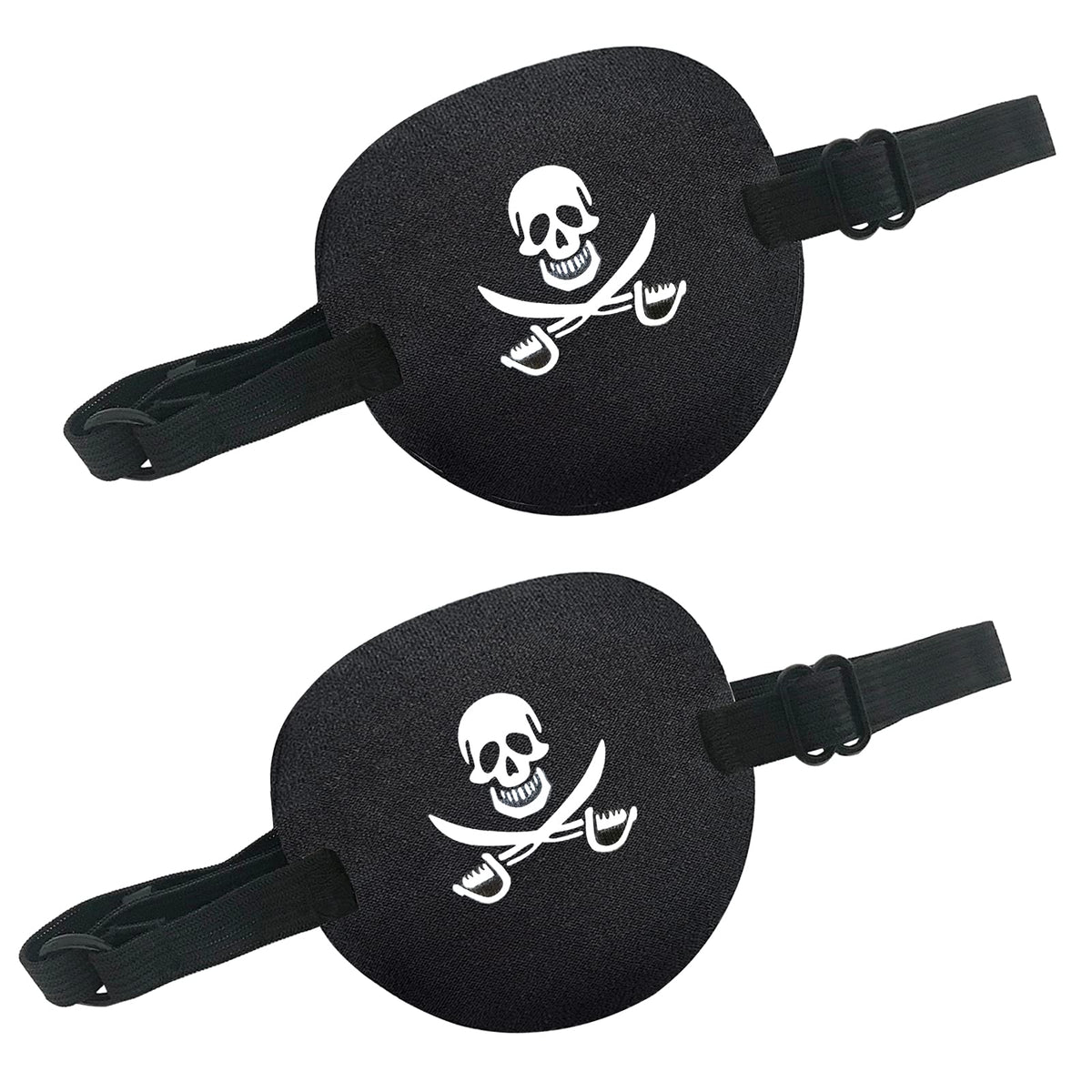 THSIREE pirate eye patch 2-pack with skull and crossknives design (main image)
