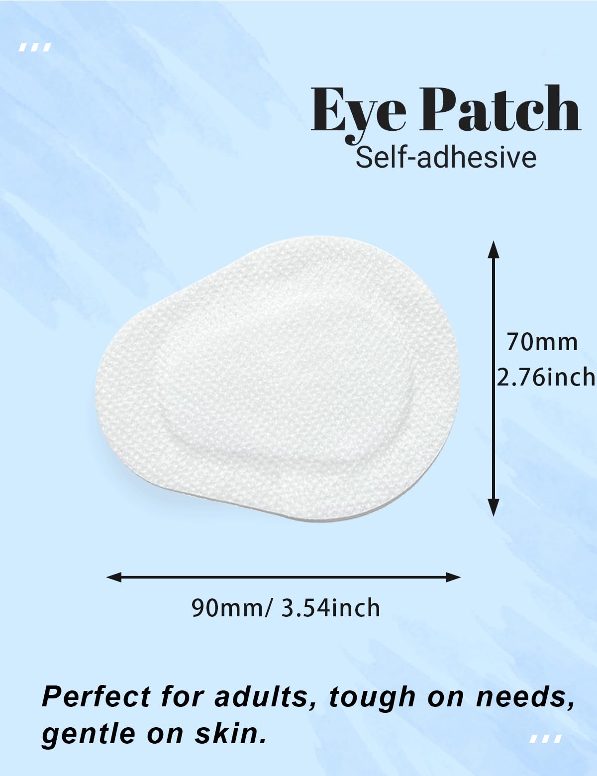 Breathable eye patch fabric detail