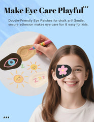 Breathable, latex-free adhesive eye patch for children
