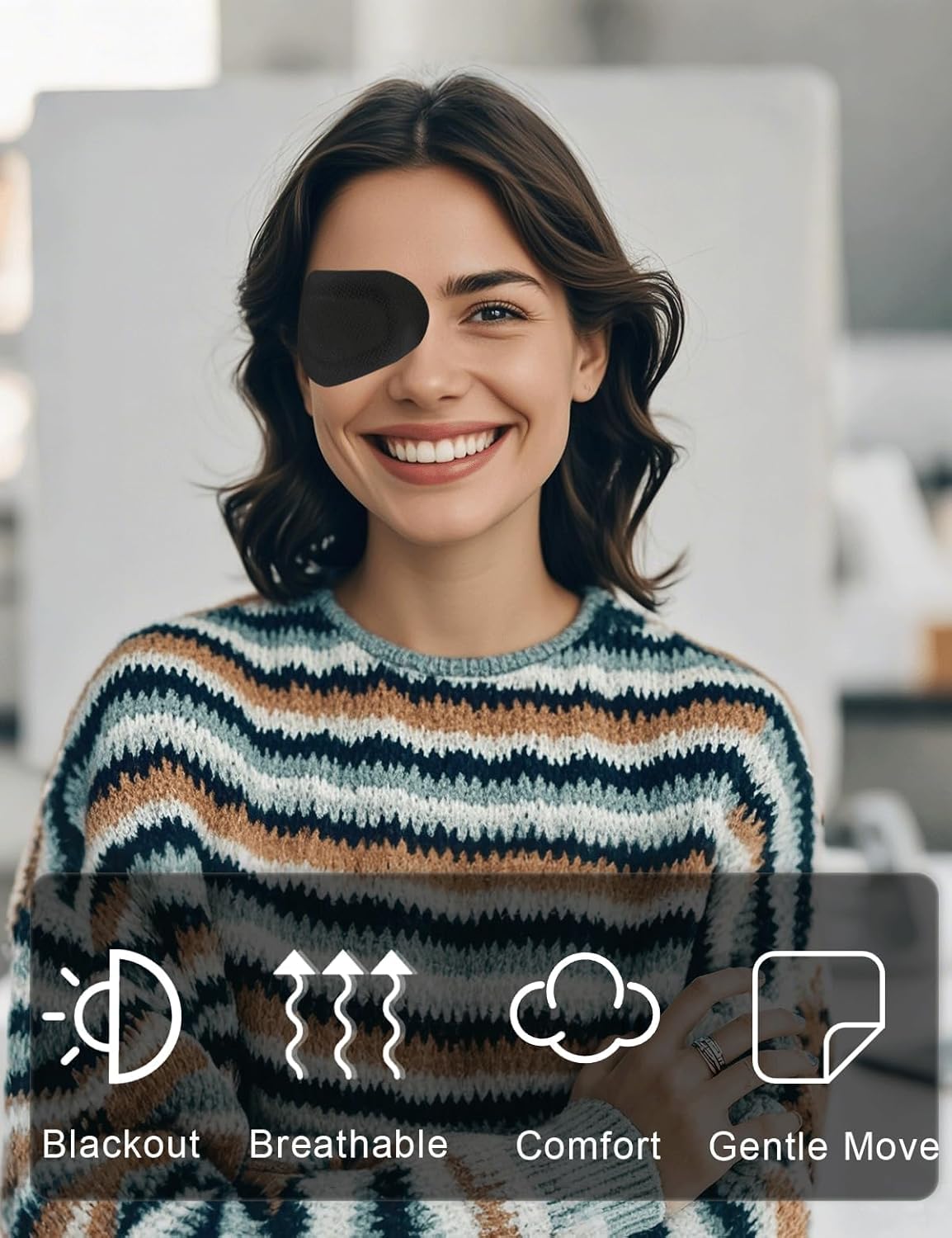 Durable eye patch that stays in place for up to 8 hours