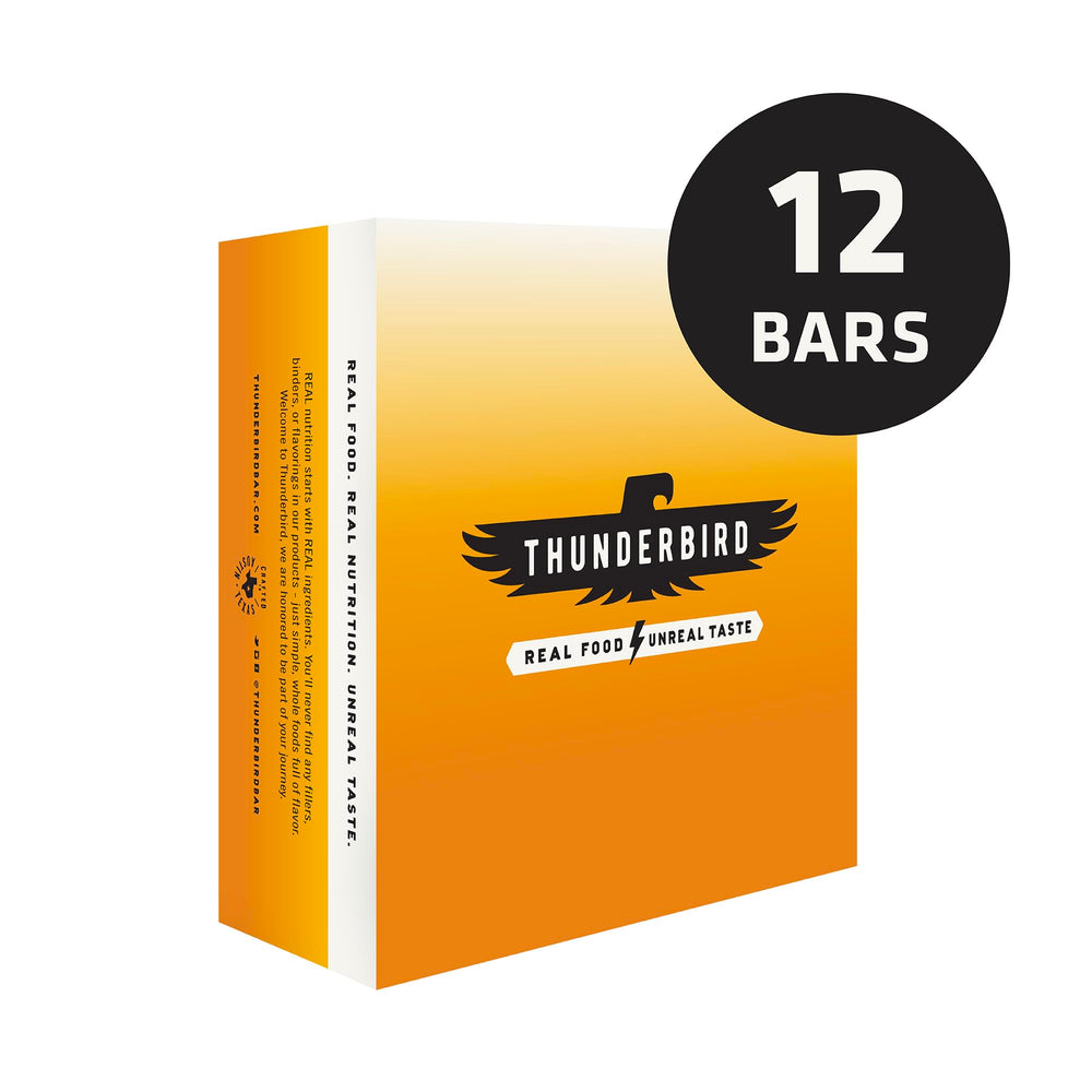 Thunderbird Bars wrapper highlighting gluten-free and vegan