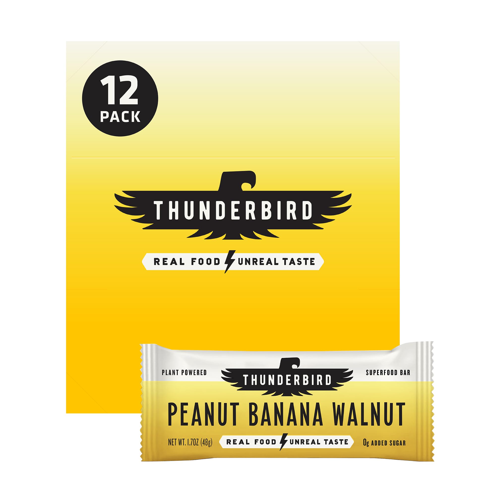 Thunderbird Bars gluten-free symbol communicates dietary suitability for gluten-free snackers.