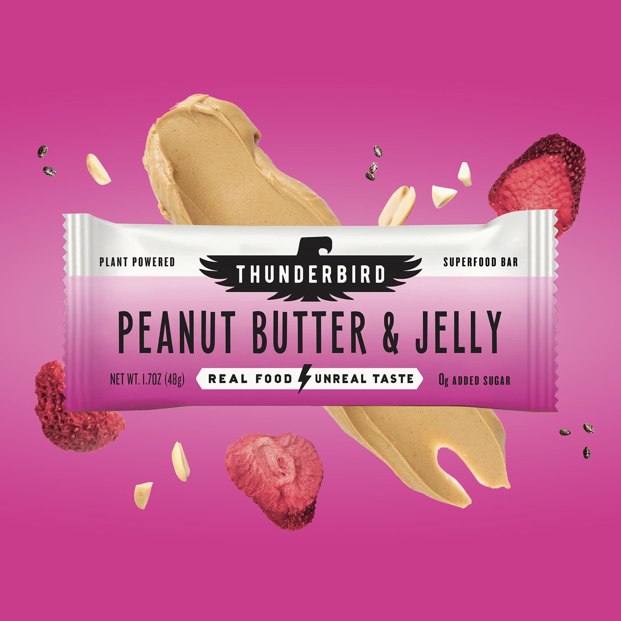 Thunderbird Bars textured-bar-cross-section reveals chewy bite ideal for quick energy.