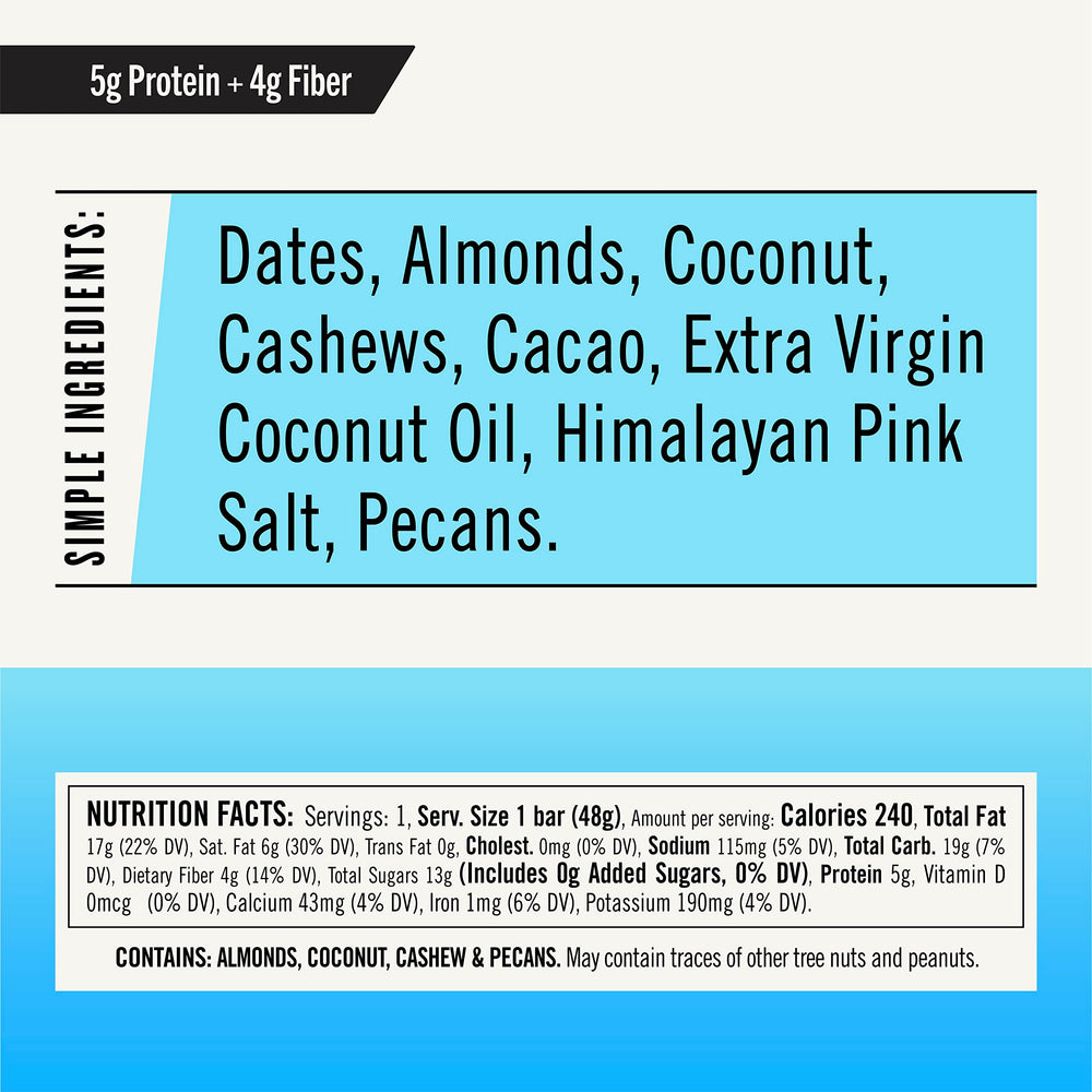 Thunderbird Real Food Bars bar unwrapped showing chocolate coconut