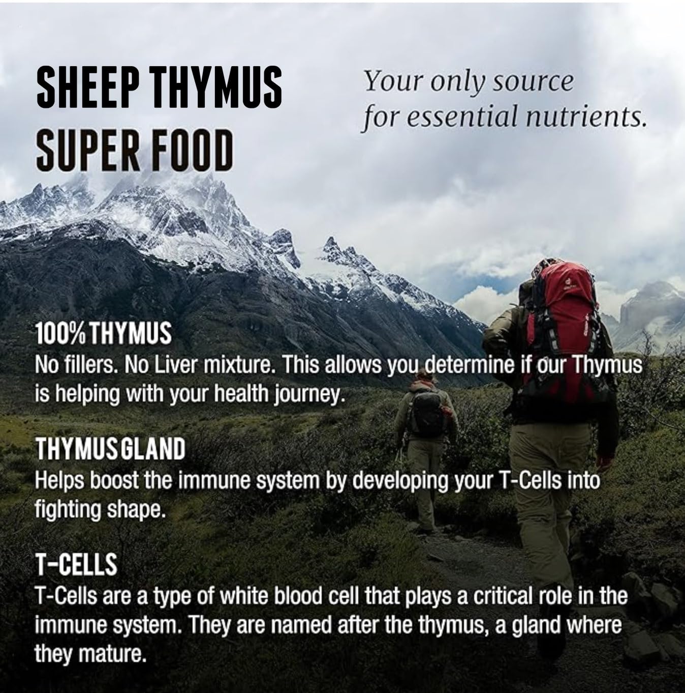 NZ-sourced thymus gland from grass-fed cattle