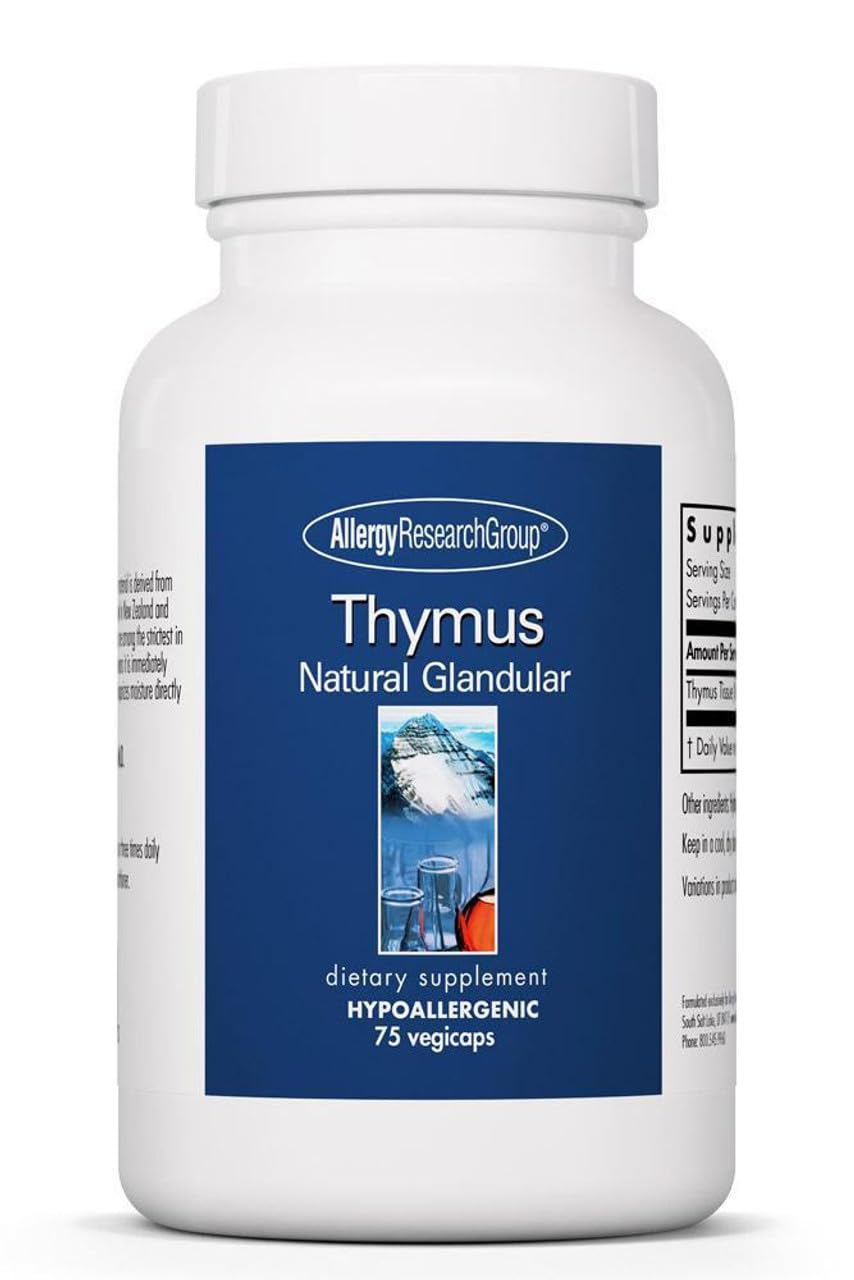Allergy Research Group Thymus Supplement bottle and label