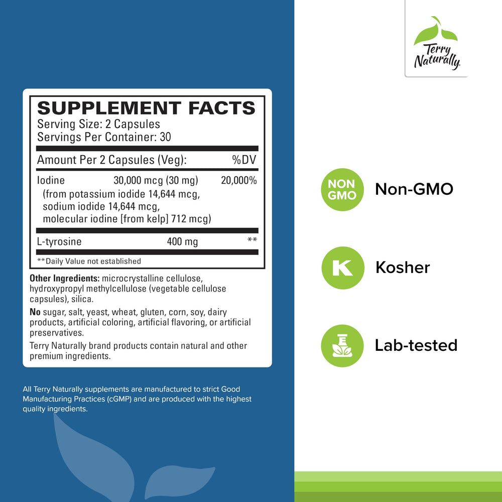 Illustration of immune health and energy support ingredients for thyroid care