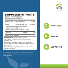 Illustration of immune health and energy support ingredients for thyroid care