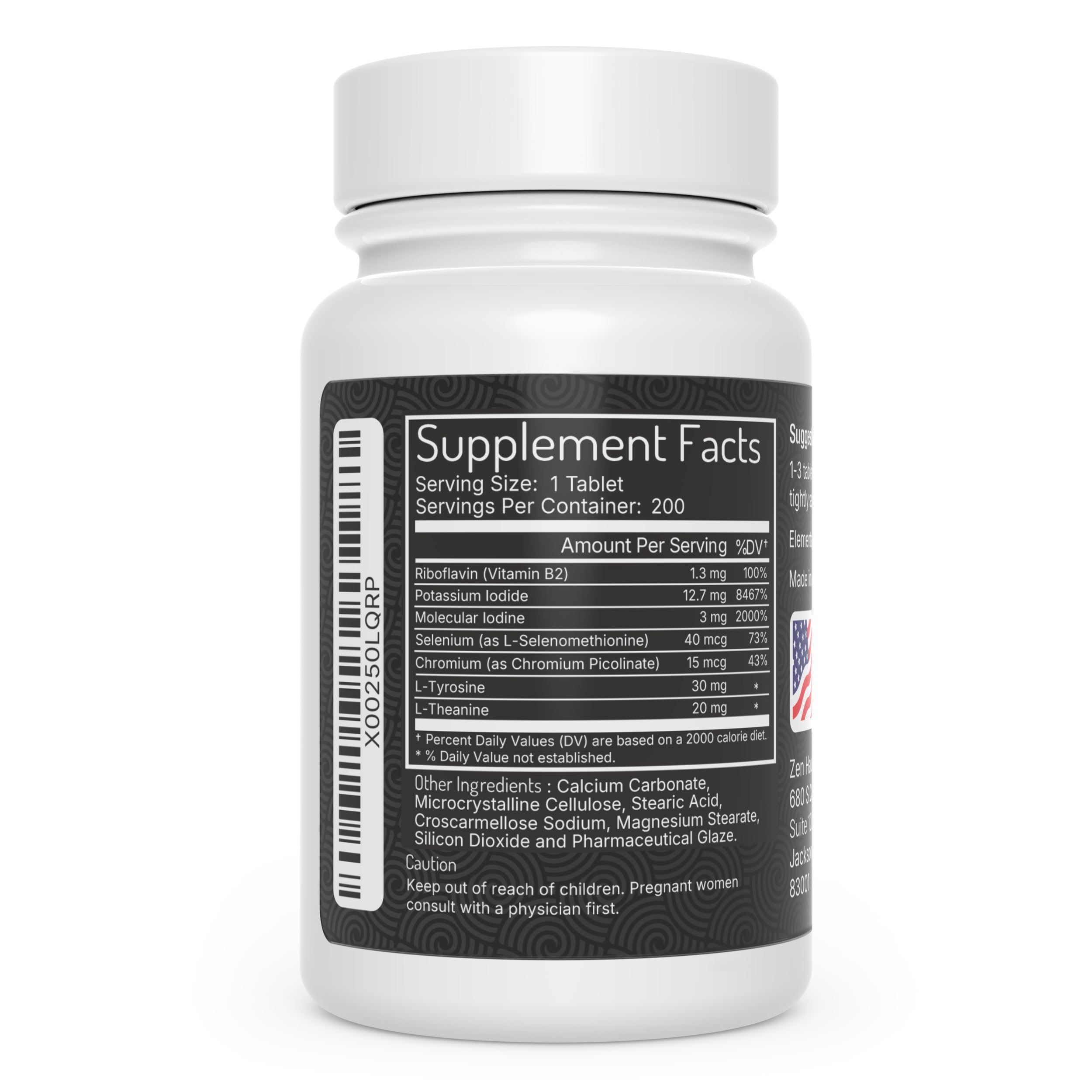 Thyroid and immune support tablets display