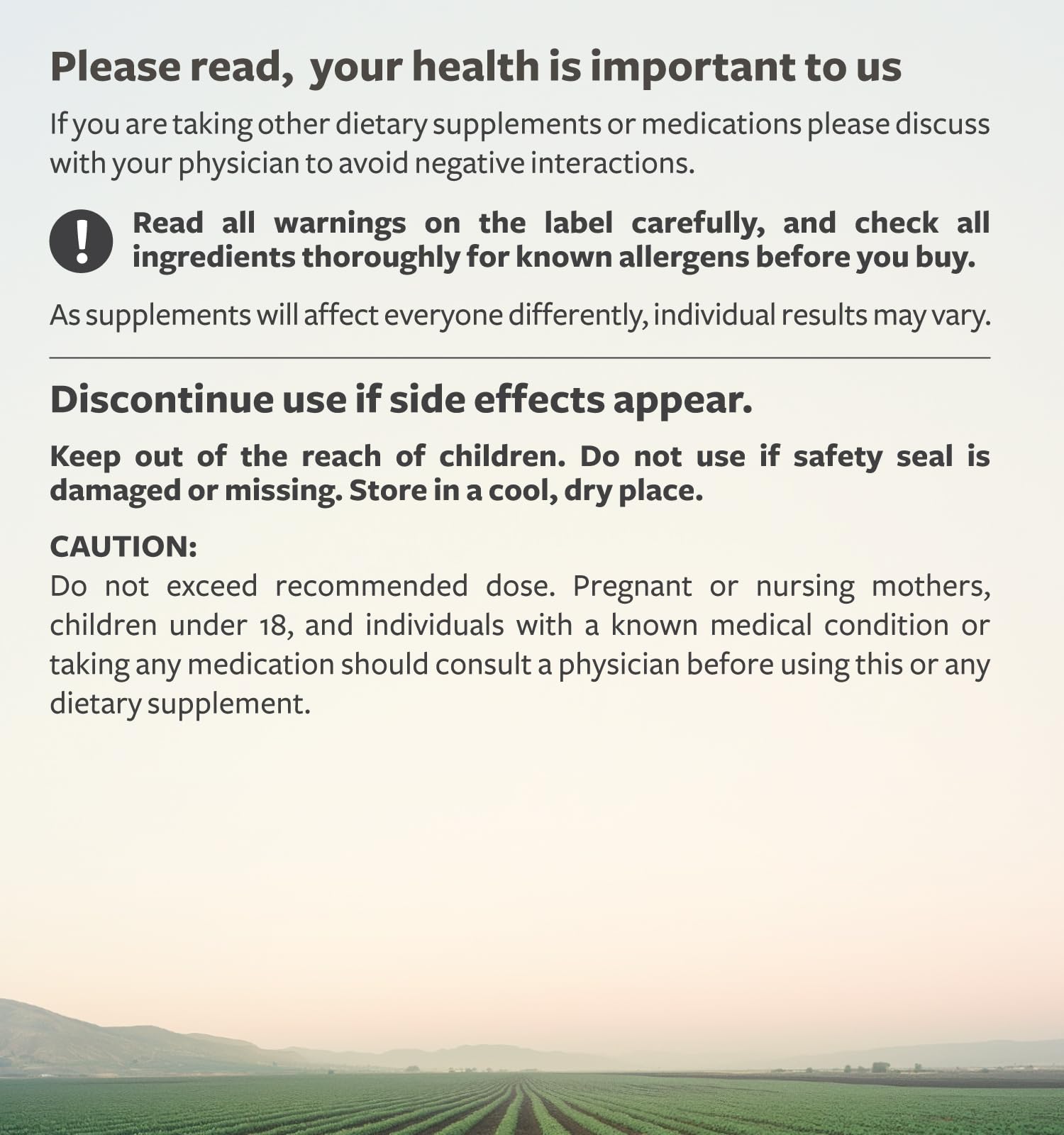 USA-made CGMP-certified manufacturing facility label