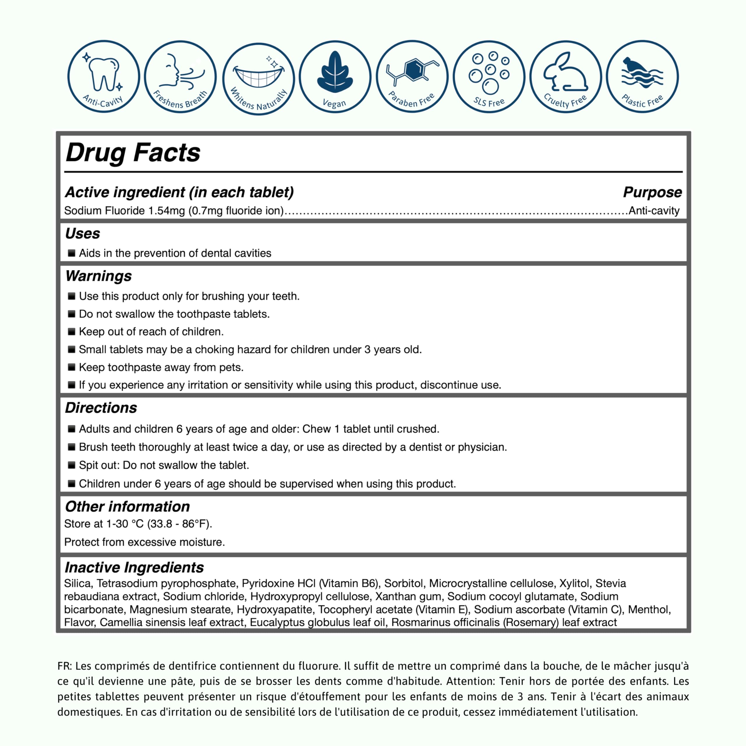 Tidalove Maxi Pack containing 248 fluoride toothpaste tablets