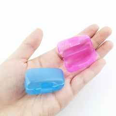 TIHOOD travel toothbrush head covers in green and clear