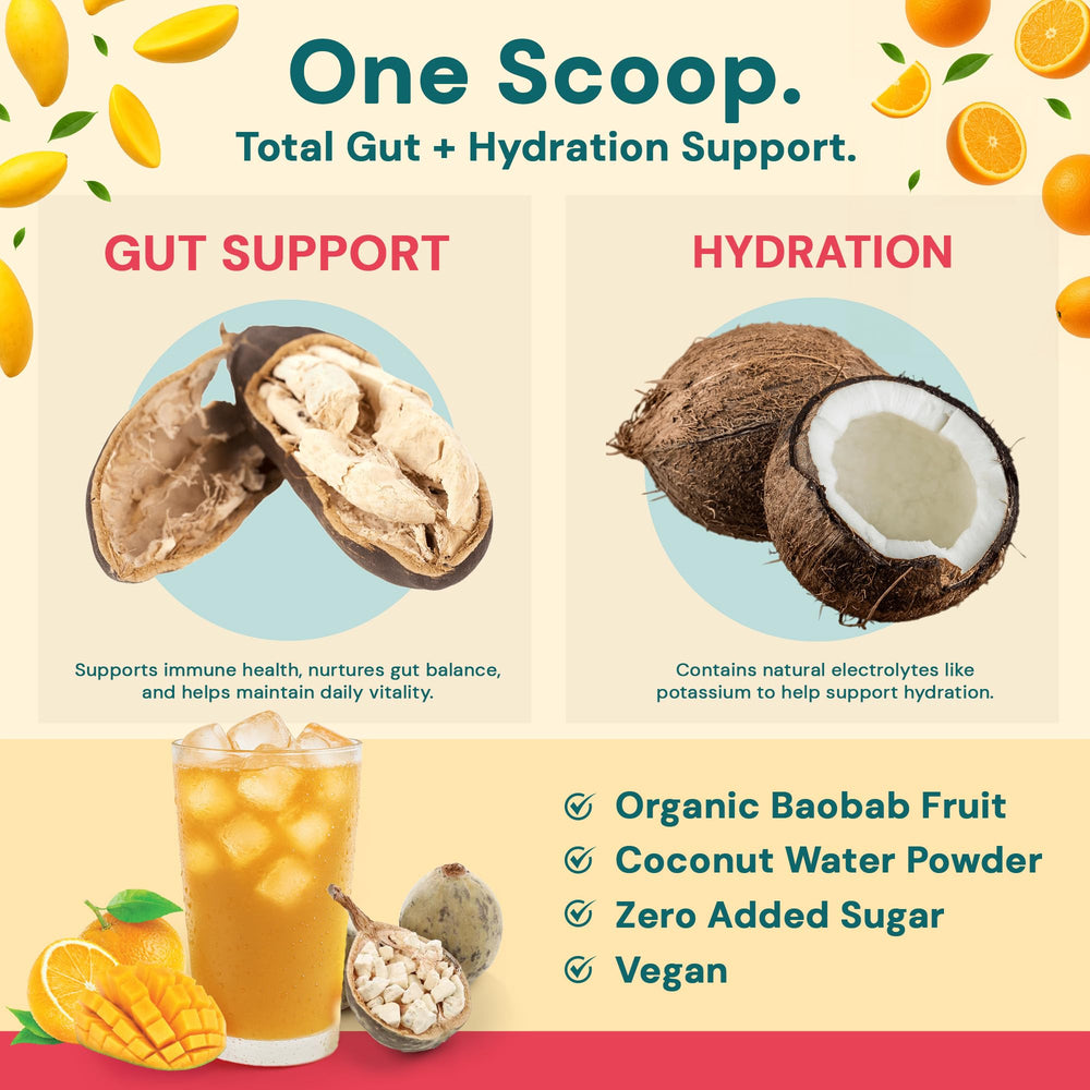 Tiiga ingredient label close-up shows dairy-free formula supporting digestion.