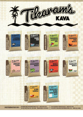 8oz bag of Tikaram PNG Kava Waka Powder label and branding