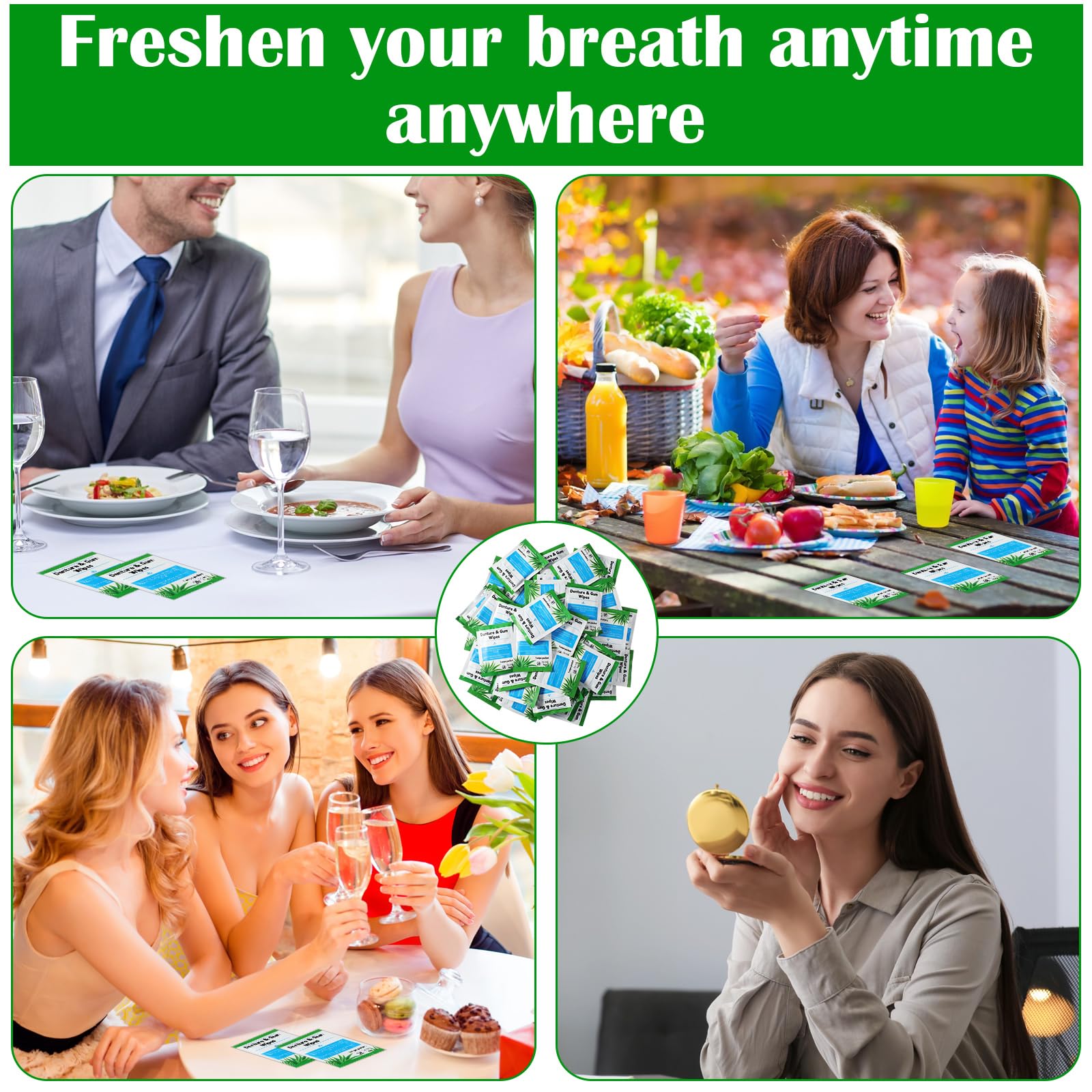 Removes denture adhesive, food debris, stains and odors