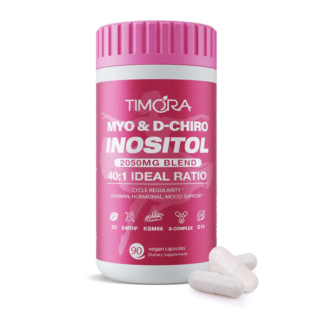 TIMORA 10-in-1 Myo-Inositol & D-Chiro Inositol supplement hero image